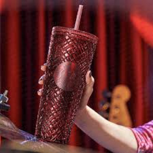 Starbucks Other - Starbucks Holiday 2022 Merlot Burgundy Jeweled Cold Cup Venti Tumbler 24 Oz